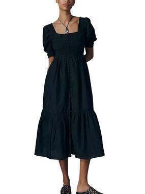 Banana Republic Navy Gauze Midi Dress Size Medium